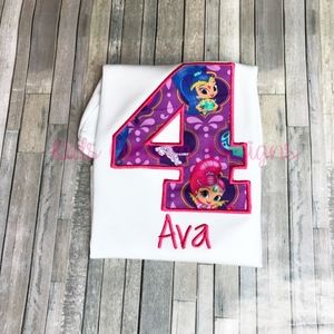 Personalized Shimmer Shine Birthday Shirt